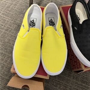 Vans Yellow Slip-On Sneakers